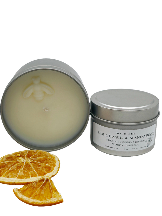 Lime,Basil & Mandarin Soy Wax  Candle