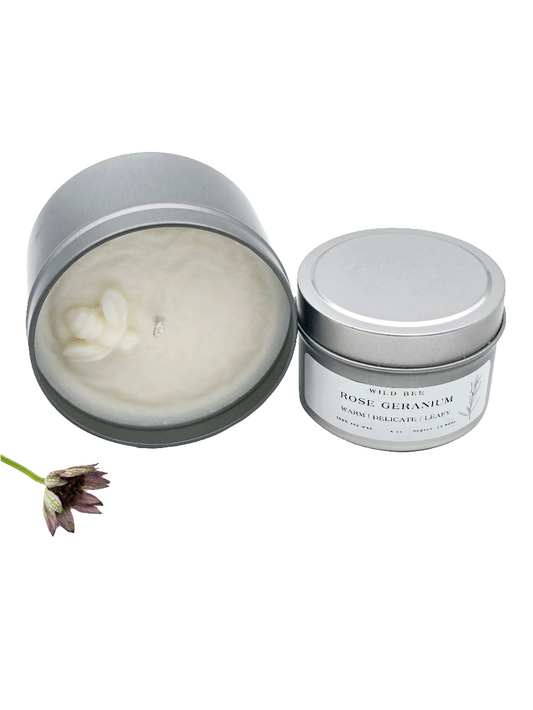 Rose Geranium Soy Wax Candle