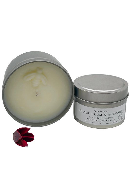 Black Plum & Rhubarb Soy Wax Candle